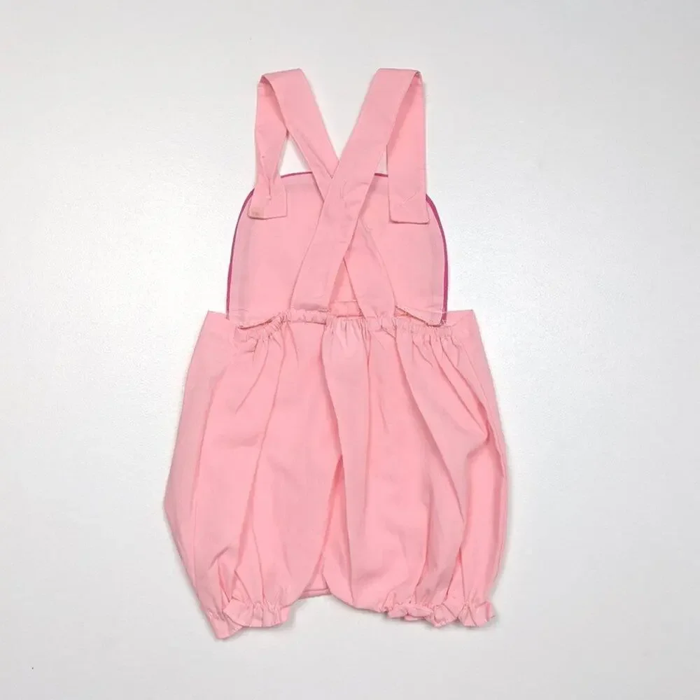 Vintage Sweet Temptations Sunsuit Baby Girls Size 12m Pink Kitty Bubble Romper